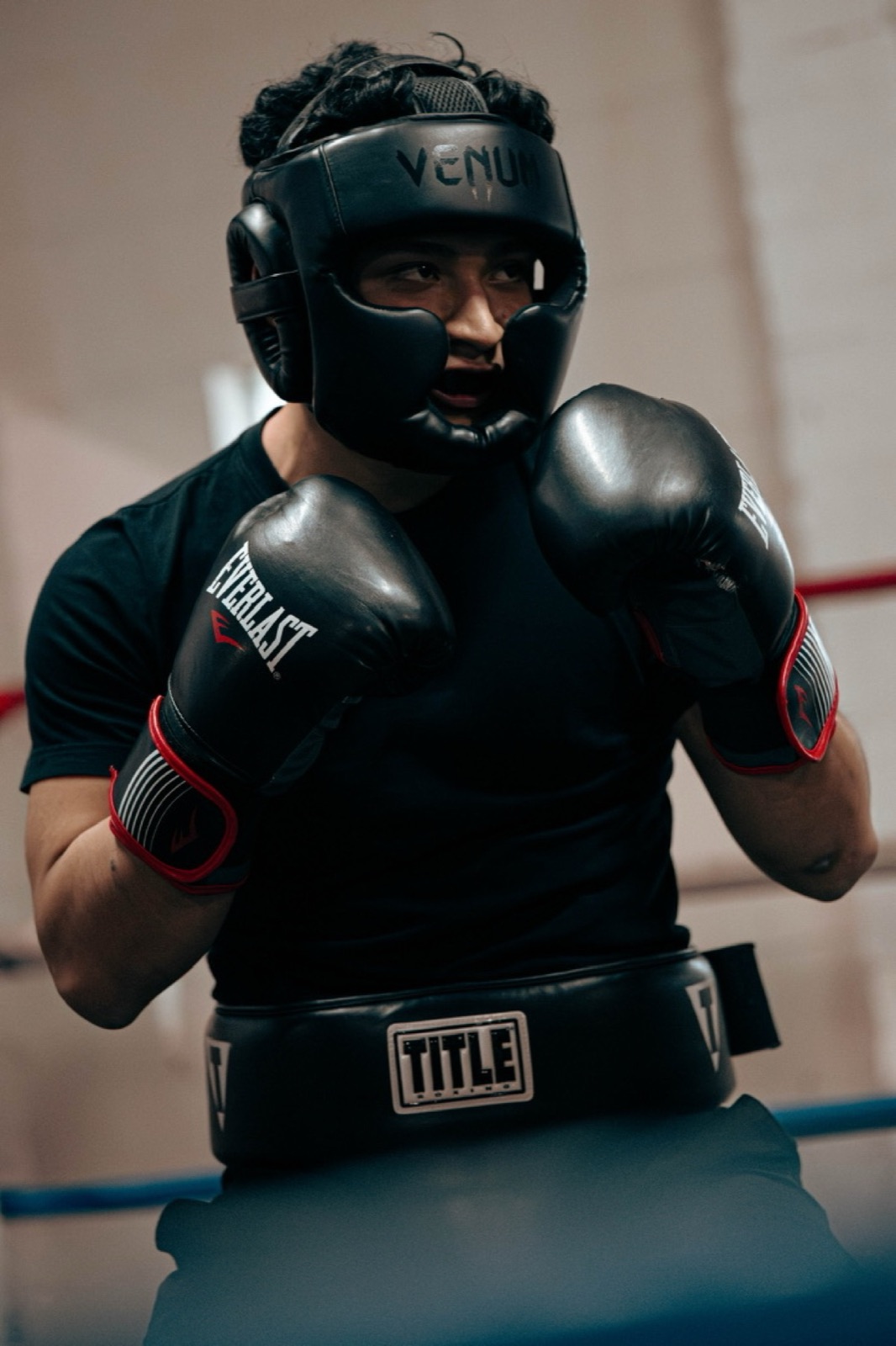 Brayan training in the ring